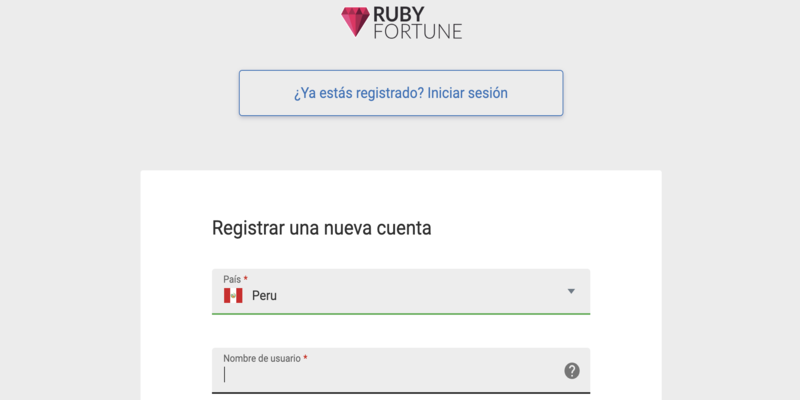 ¿Cómo Puedo Registrarme en Ruby Fortune? 